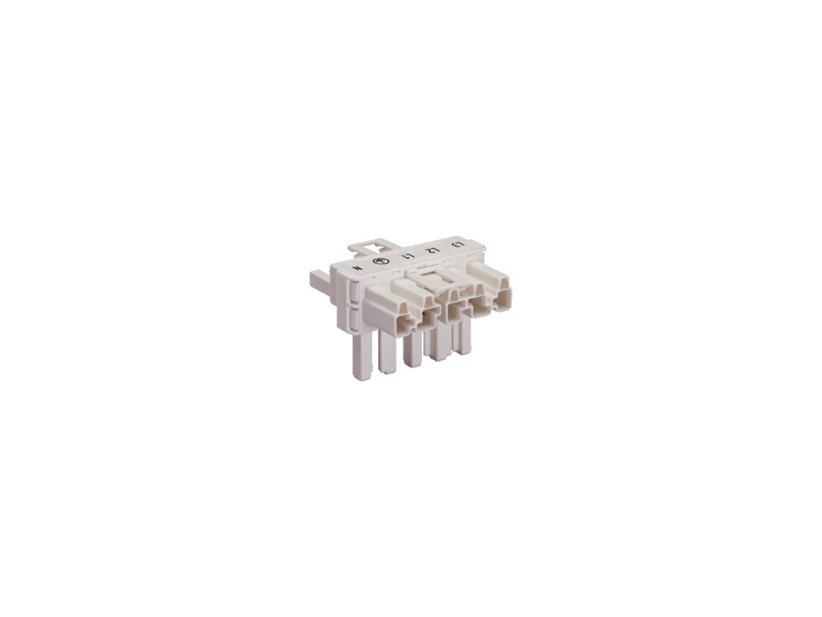 T-Verteiler WAGO 5L Stecker/2×Buchse weiss