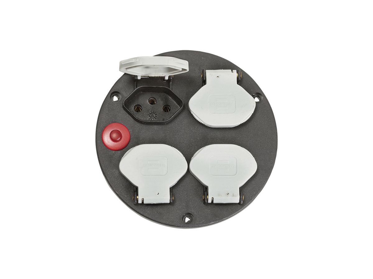 EB-Steckdosen Brennenstuhl Ø120mm Montageplatte 4×T13 IP20