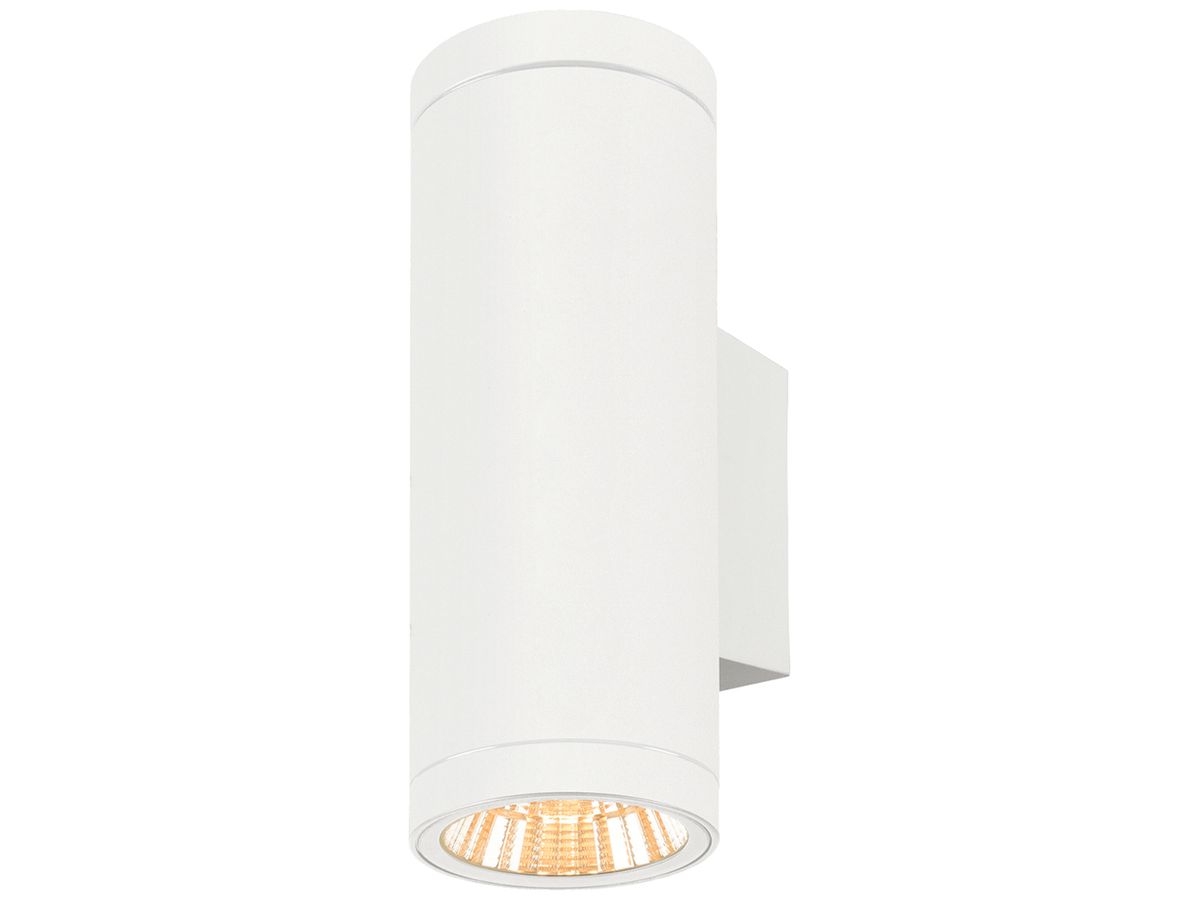 LED-Wandleuchte SLV HELIA PRO L 30W 3600lm 2700K IP65 DALI dir./indir.Ø108 weiss