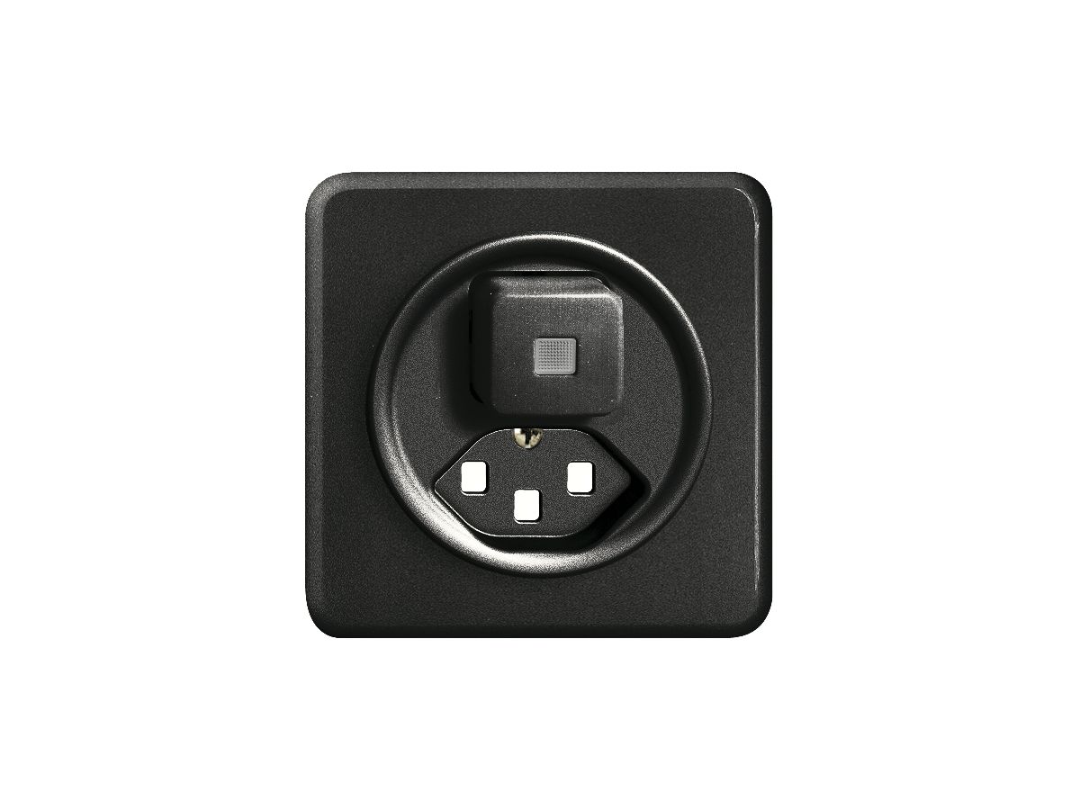 UP-Frontset FH T23 schwarz, 86×86mm mit Linse für Kleinkombi