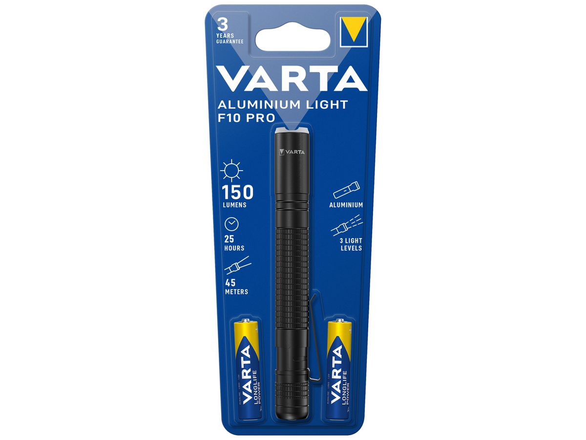 LED-Taschenlampe VARTA Light Pro F10 150lm 2×AAA