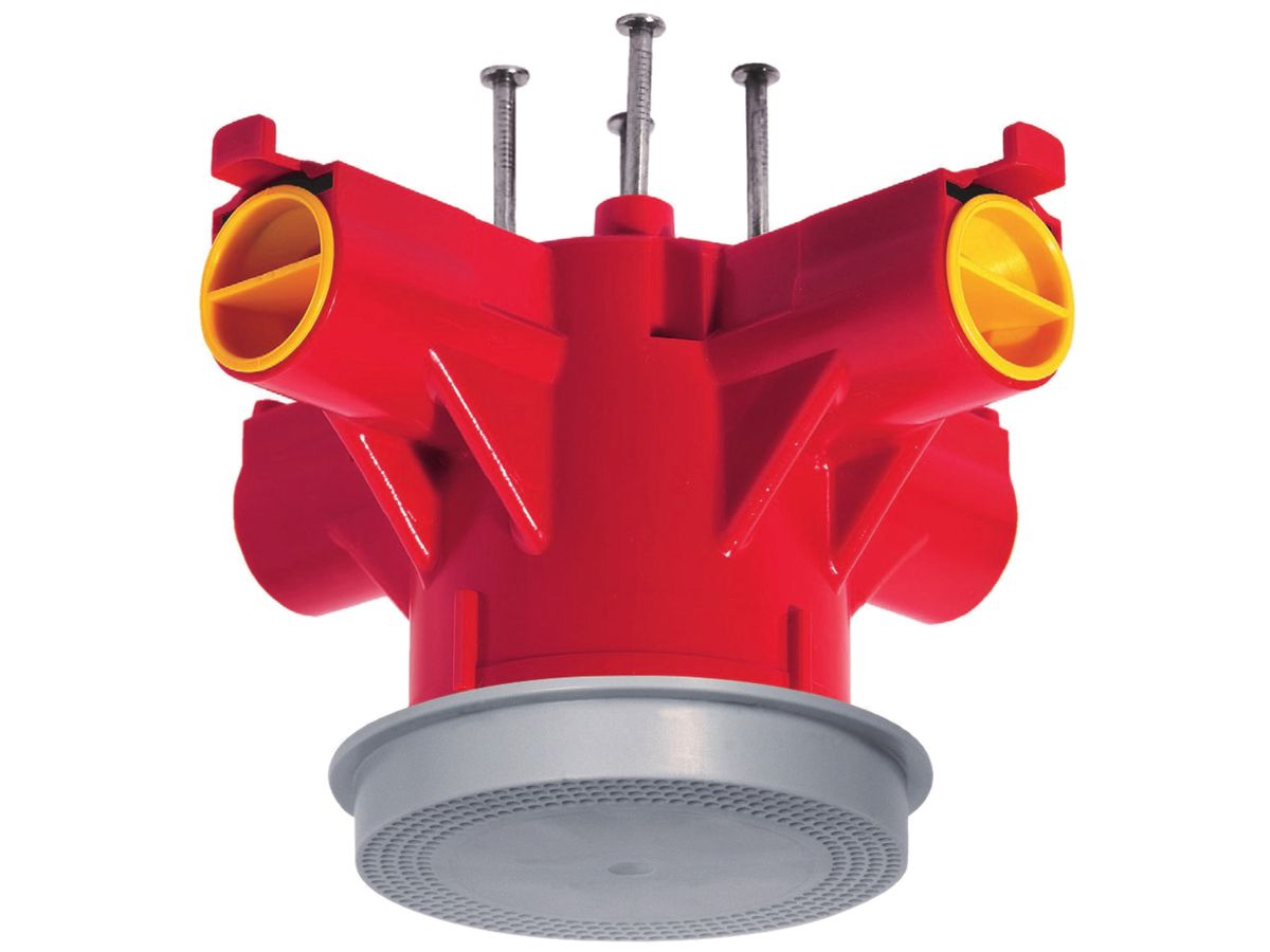 Lampendübel MT Crallo-Star Ø60×85mm mit Montagering 4×M20/M25 rot