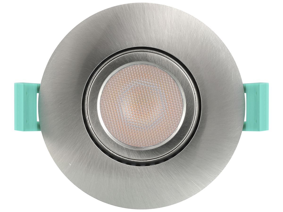 LED-Downlight Sylvania OBICO 5.4W 530lm 927/930/940 IP65 38° DIM Ø81mm Silber