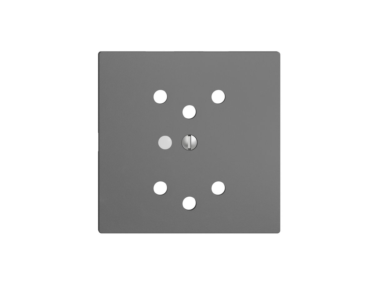 Frontset EDIZIOdue dunkelgrau 60×60mm 2×T12 mit Linse