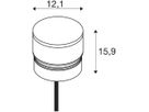 LED-Leuchtenkopf SLV M-POL S Clear DALI 19W 890lm 927/930 IP65 Ø120.9mm anthr.