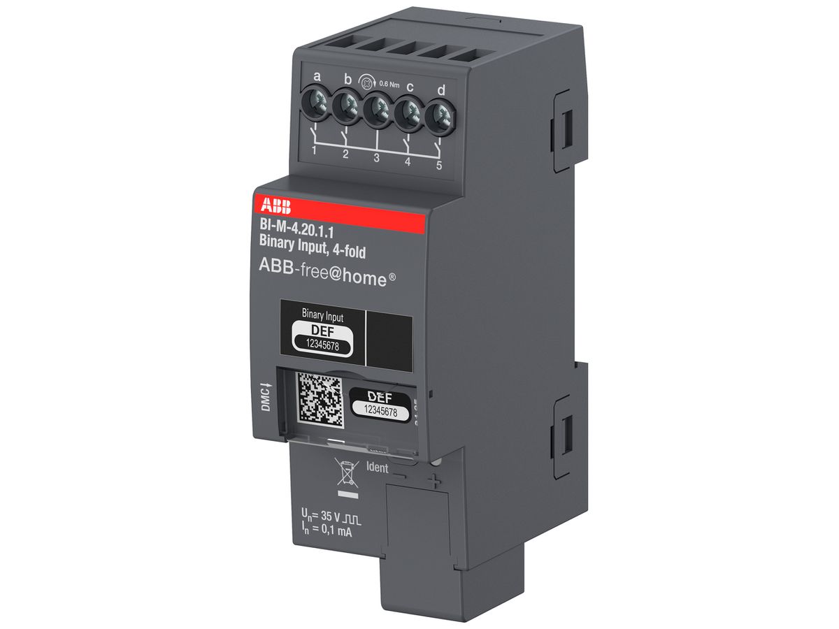 REG-Binäreingang ABB-free@home BI-M-4.20.1.1 4-Kanal Kontaktabfrage