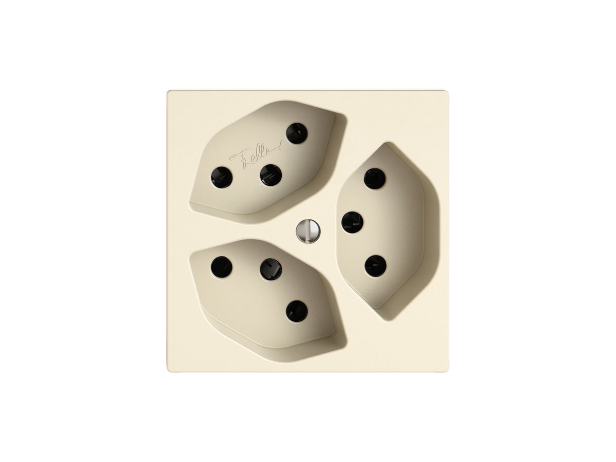 Steckdose EDIZIO.liv SNAPFIX® 3×T13 cr