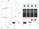Überspannungsableiter  Citel DAC50VGS-40-275, Typ 2+3, 4-polig