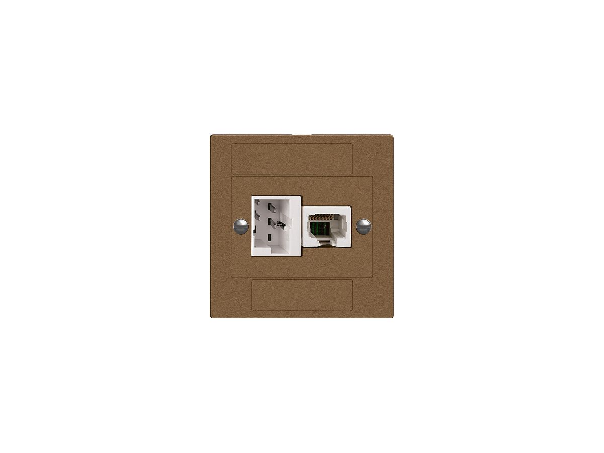 UP-Dose xDSL RJ45/TT83 coffee ITplus EDIZIOdue mit Filter