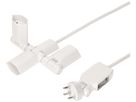Mehrfachstecker Typ 13 MAX HAURI Clip-Clap 3×T13 180/130° weiss