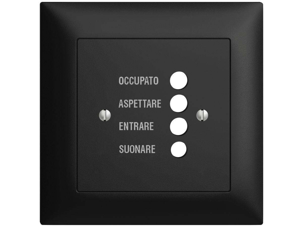 UP-Frontset EDIZIOdue schwarz, 88×88mm für Türstation 1334.I