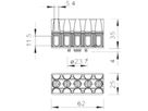 Klemmenleiste Bettermann 5P 1.5…6mm² 400V hellgrau