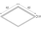 LED-Panelleuchte SLV PANEL C 34W 4300lm 930/940 IP20/54 620×620mm weiss