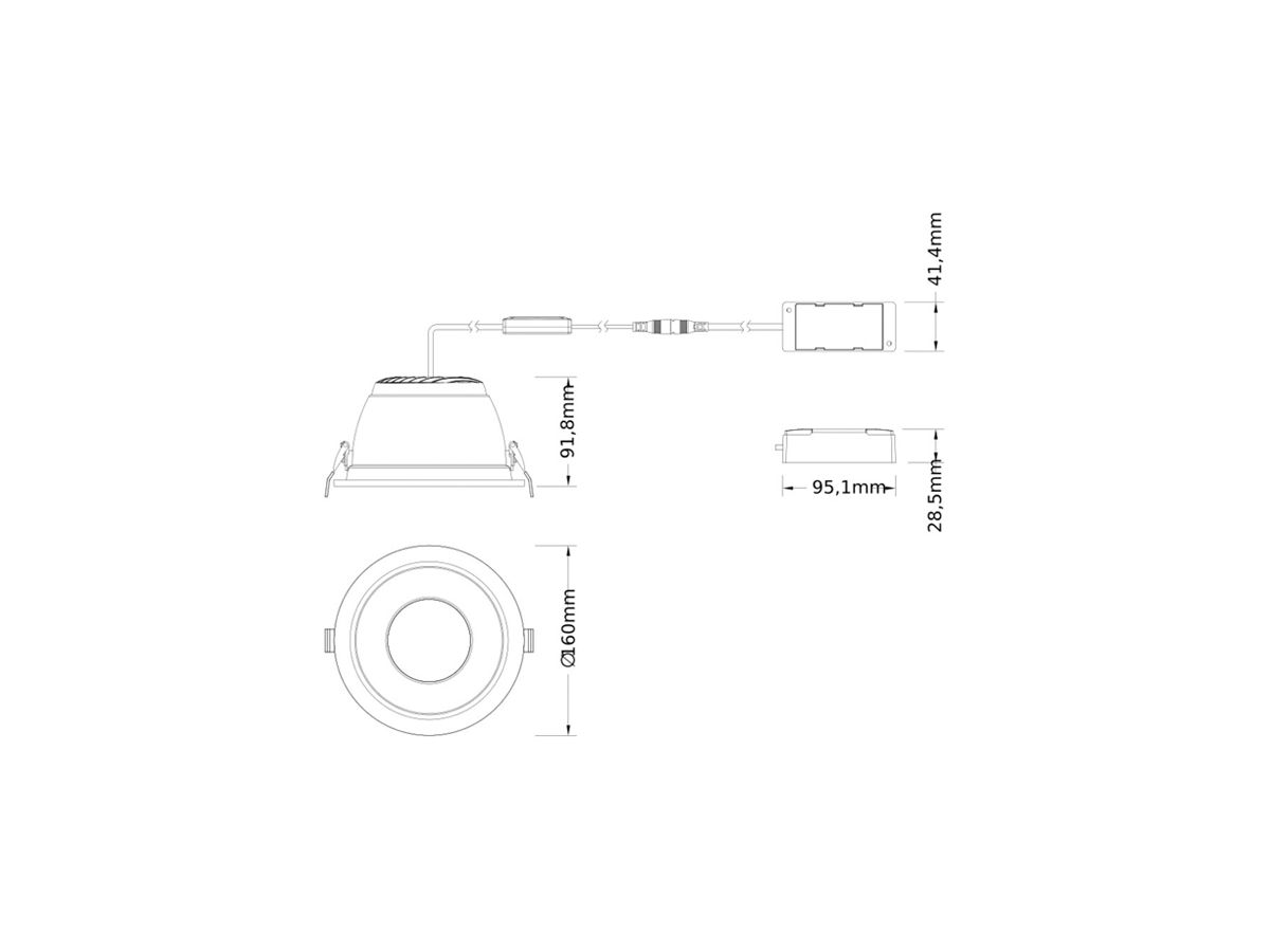 LED-Downlight LEDVANCE COMFORT U19 18W 2160lm 930/940 IP20/44 55° Ø160 weiss