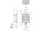 Verbindungsklemme 5P 0.5…2.5mm² Bef-Bügel Erdung "3/N/ERDE/1/2" 24A 450V ws/tr