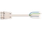 Anschlussleitung WAGO 5×1.5mm² Stecker-freies Ende 8m weiss
