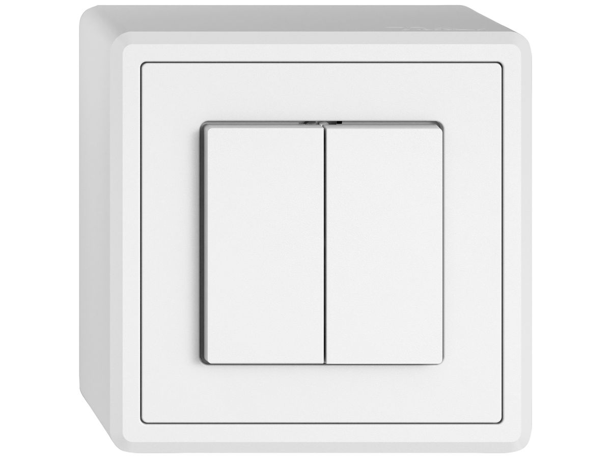 AP-Druckschalter/-taster EDIZIO.liv SNAPFIX® Schliesser-Öffner+Wechsel 3/1L ws