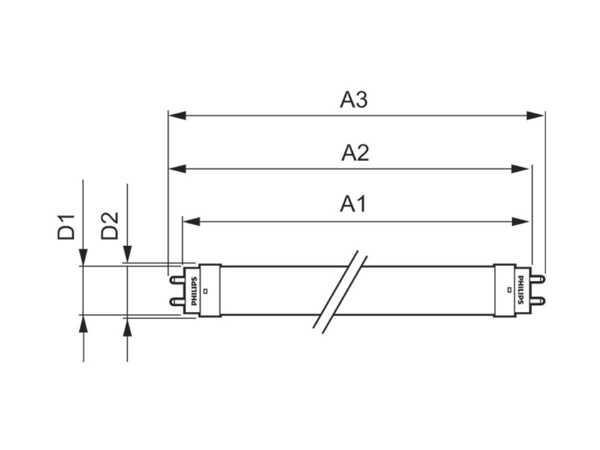 LED-Röhre Philips CorePro LEDtube HO G13 8W 900lm 840 590mm