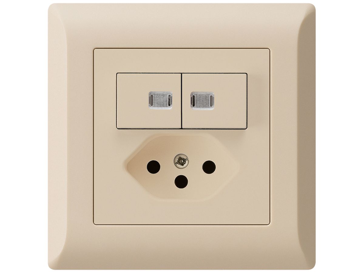 UP-Leuchtkombination 2×A-R/1P+T13 kallysto.line beige 2 Linsen