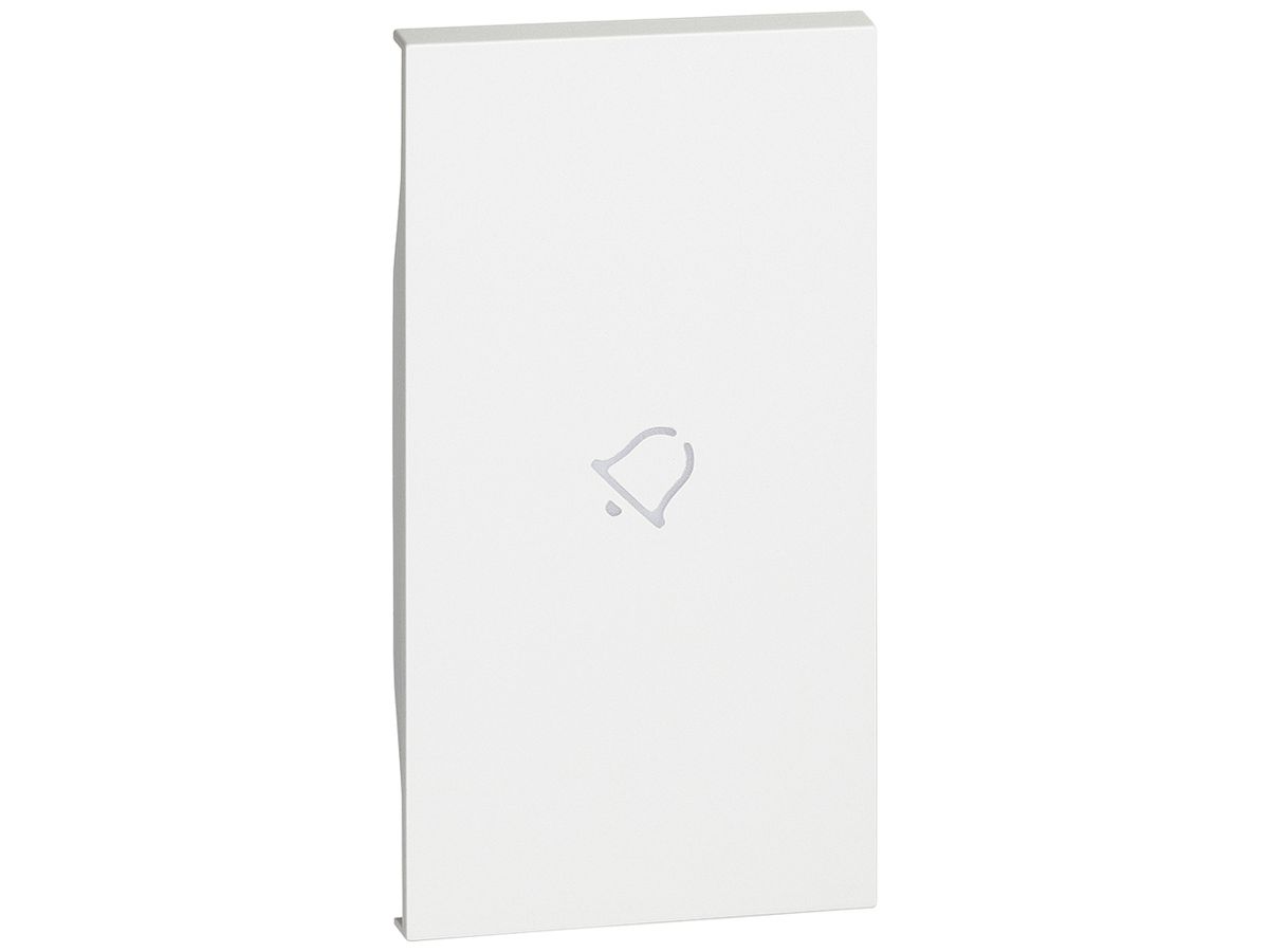 Tastenabdeckung Living Now 2 Module beleuchtbar mit Symbol Glocke weiss