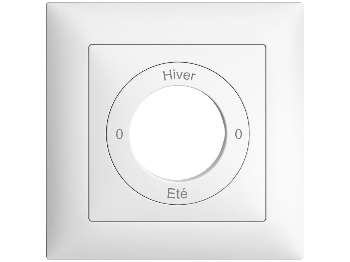 Frontset 0-Hiver-0-Eté EDIZIOdue weiss 88×88mm für Schlüsselschalter