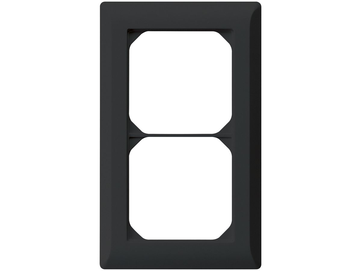 UP-Abdeckrahmen kallysto.line 2×1 schwarz 92×152mm