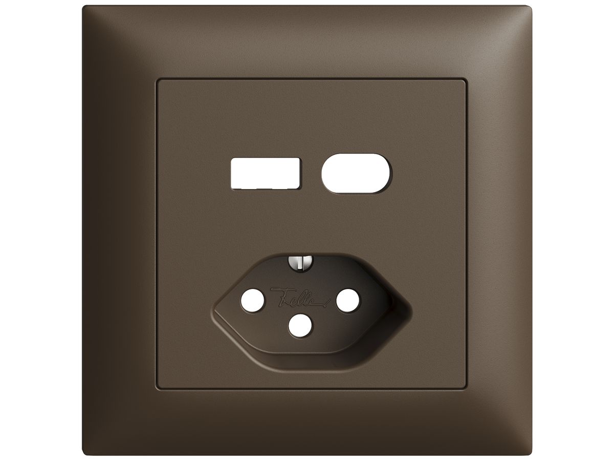 UP-Montageset Feller EDIZIOdue für Steckdose USB Typ A+C + Typ 13 coffee