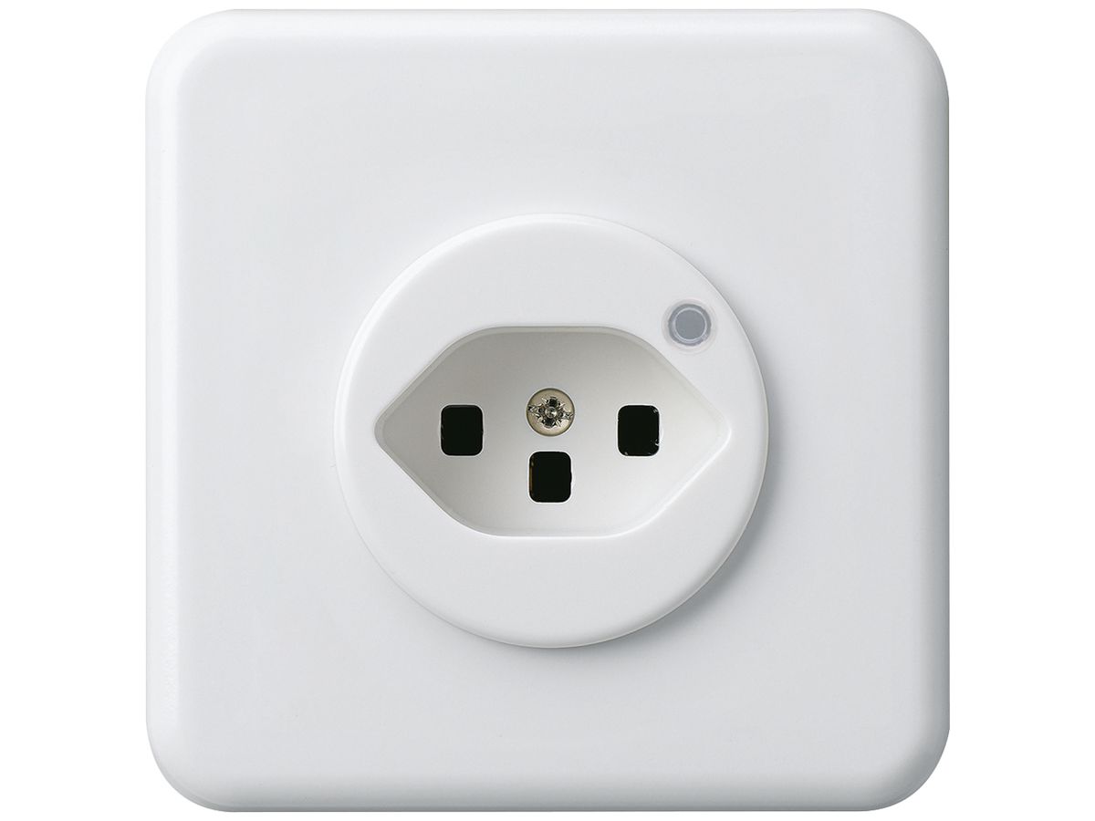 UP-Steckdose Hager basico 1×Typ 23 beleuchtet C weiss