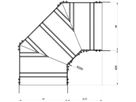 Horizontalbogen EBO KKB 90° 400×80mm Radius 250mm