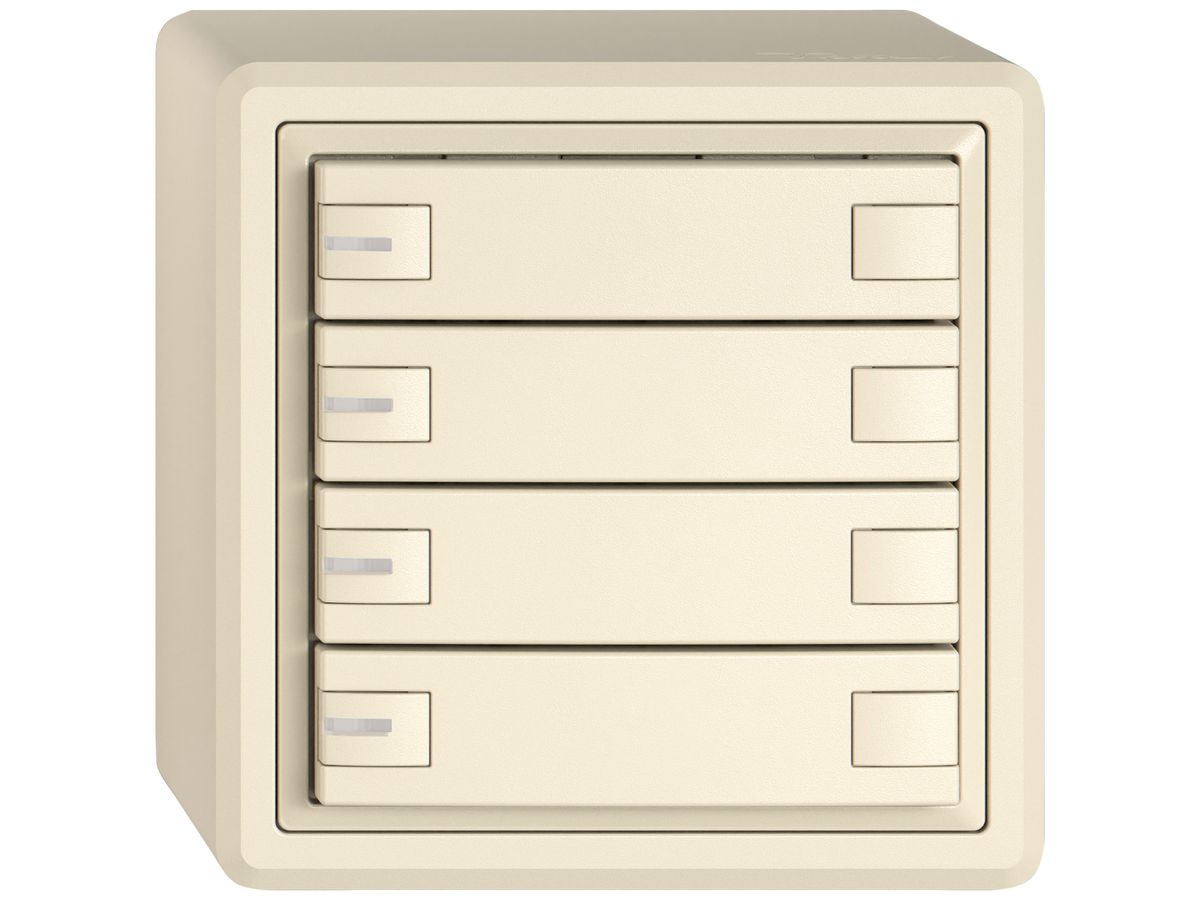 AP-KNX-Taster RGB EDIZIO.liv SNAPFIX® Temperaturfüh.RGB-LED 4×T 2-Tbed.cr