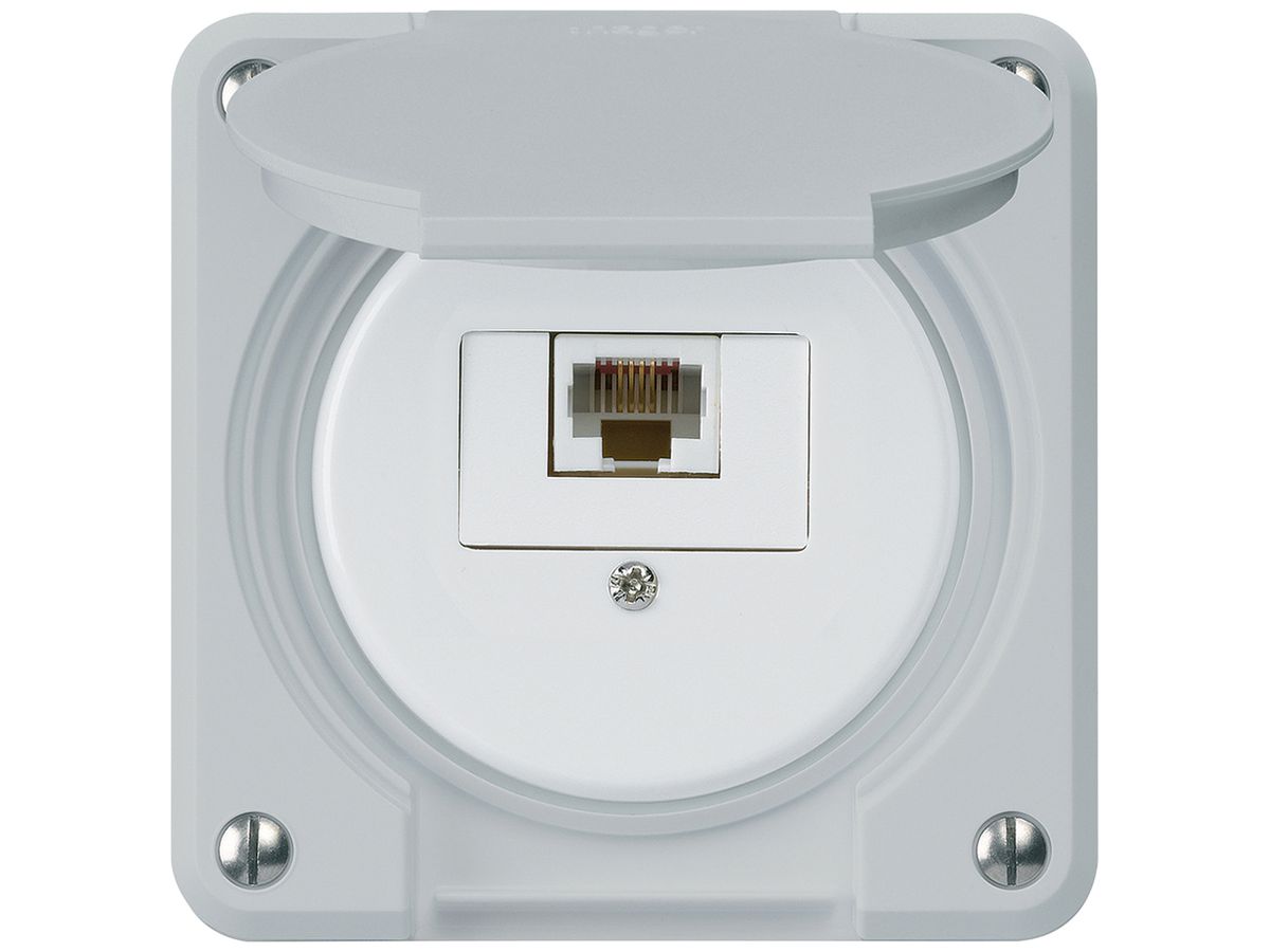 UP-Anschlussdose robusto IP55 grau 1×RJ45/u für Kombination