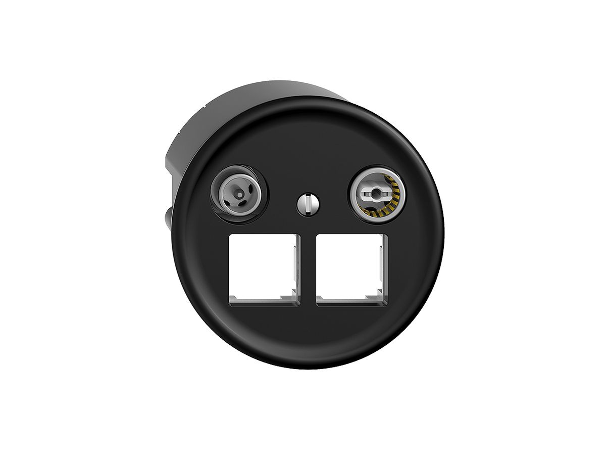 Multimediadose Sdue Q EASYNET 15dB, f.2×RJ45 S-One, schwarz