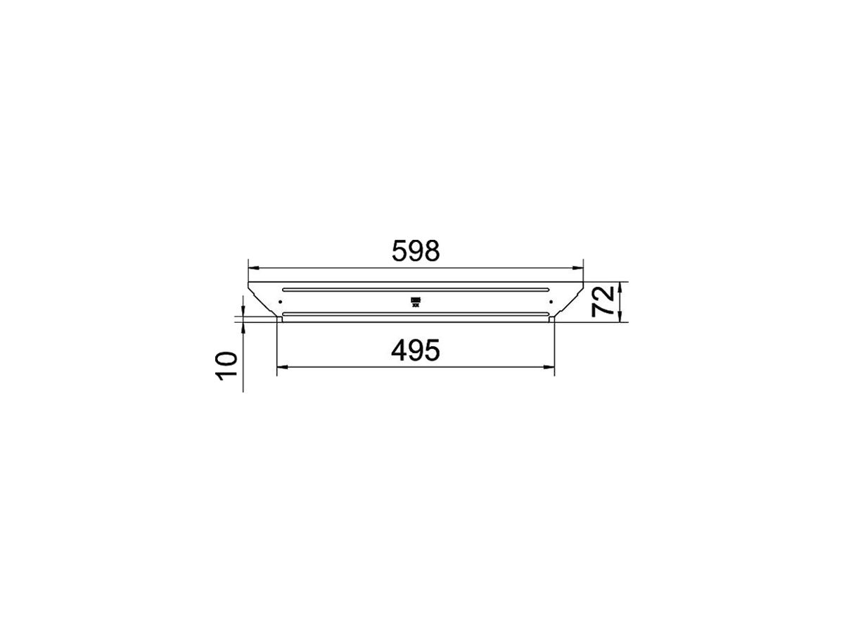 Deckel BET RAAD zu T-Abgang 500mm Stahl bandverzinkt