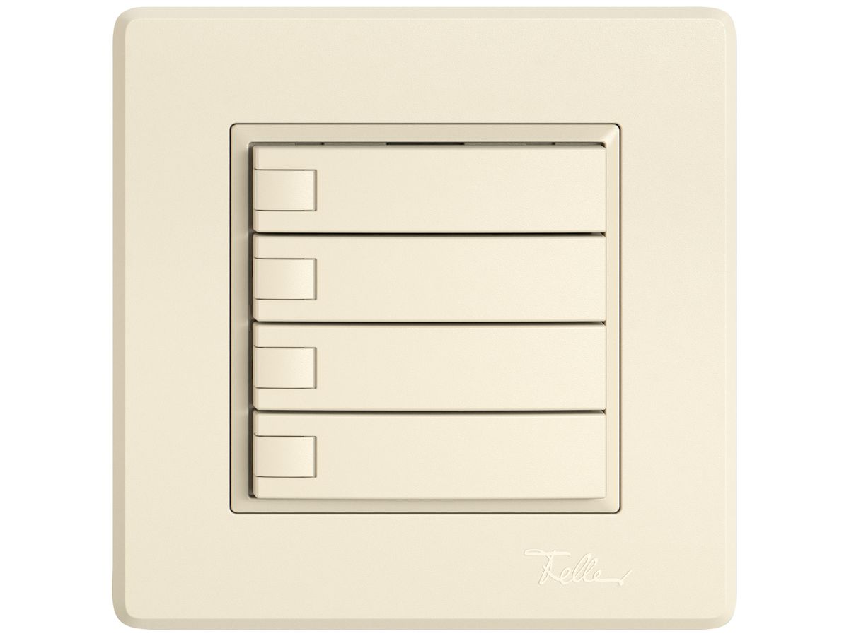 UP-KNX-Taster RGB EDIZIO.liv SNAPFIX® Temperaturfüh.o.LED 4×Taste 1-Tbed.cr