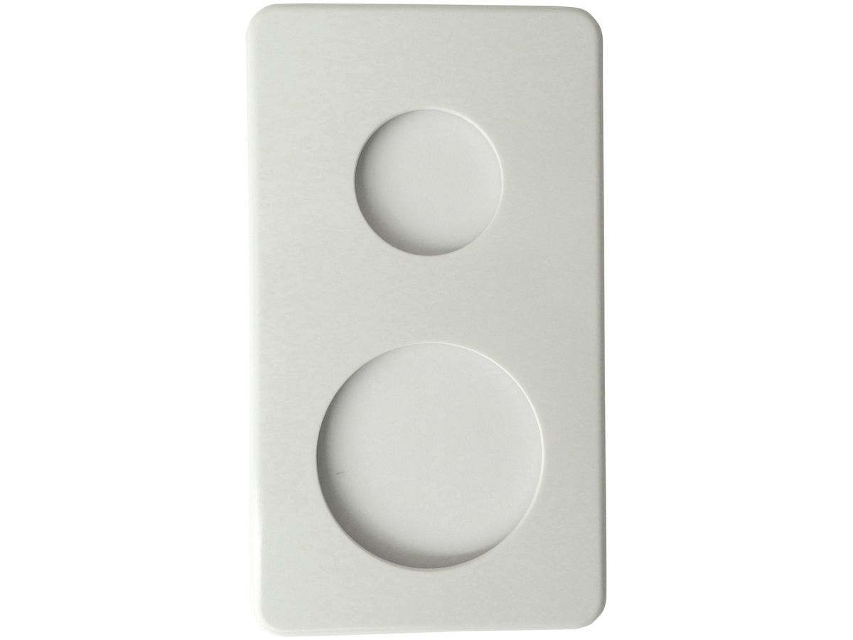 Abdeckplatte 2×II 43+66/80mm weiss