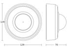 AP-Bewegungsmelder Steinel PD IR 4360-24 COM1 360° IP54 weiss