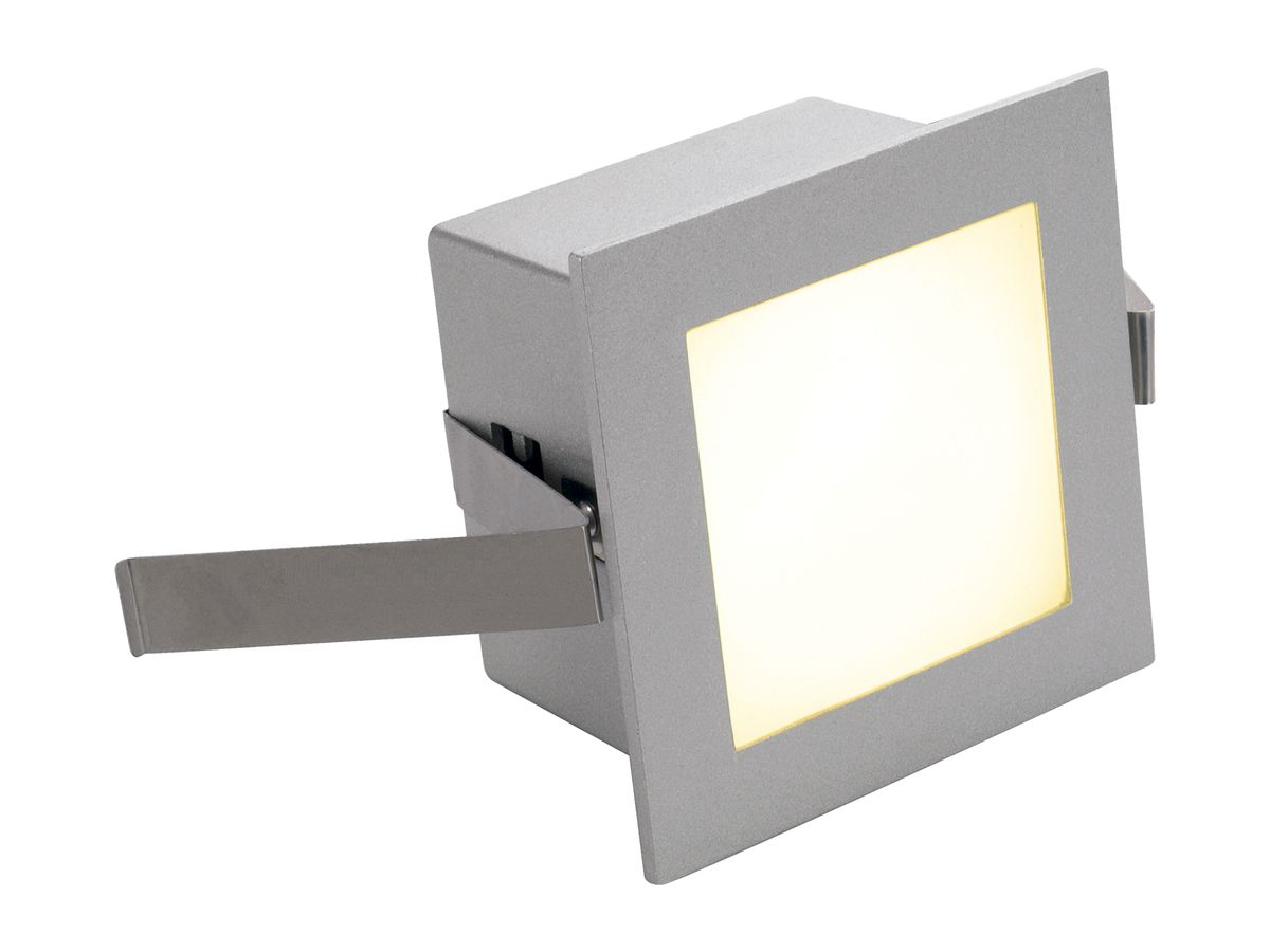 EB-LED-Leuchte SLV FRAME BASIC, 350mA 1W 90lm 3000K eckig IP20 silbergrau