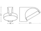 LED-Wandleuchte Philips Mimosa 630lm 2700K IP44 171×45mm anthrazit drehbar