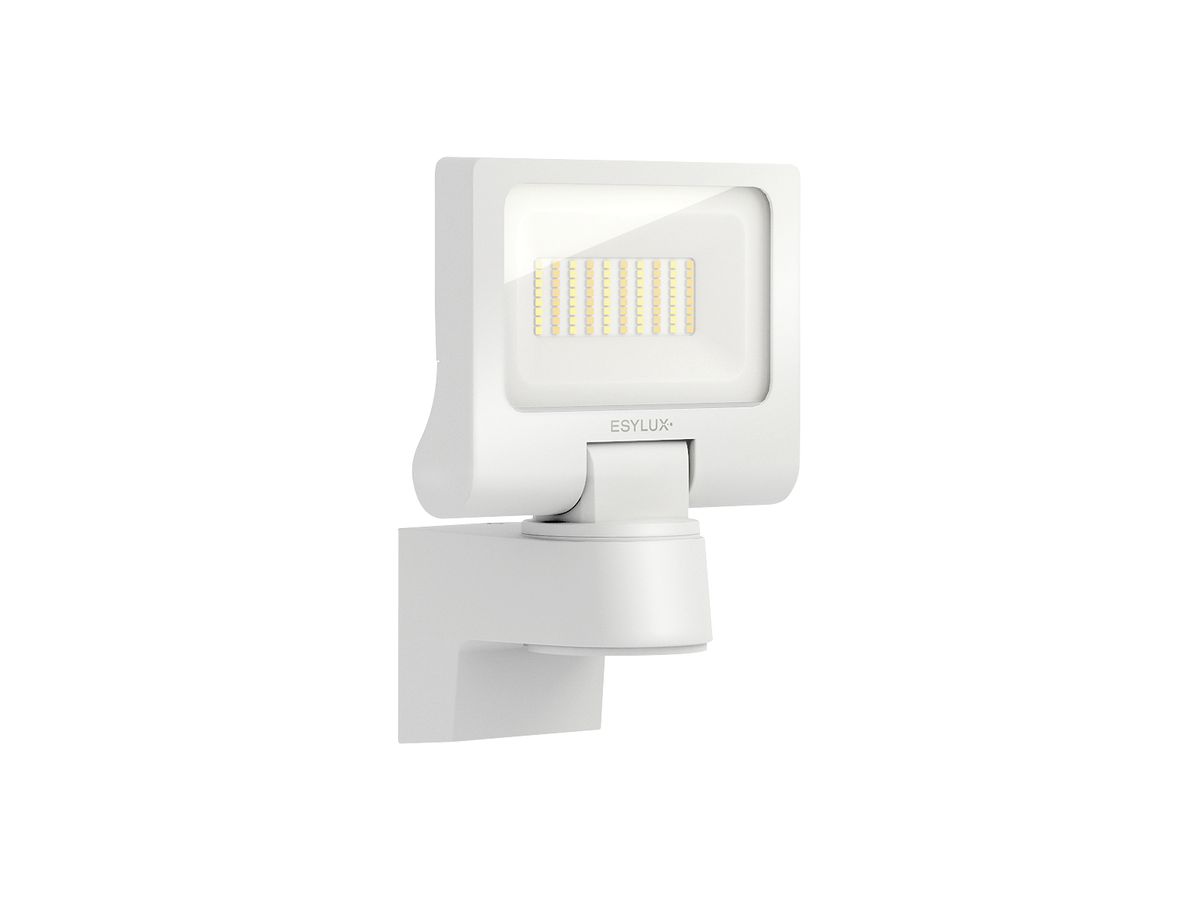 LED-Strahler ESYLUX SUNJA 10W 1200…1300lm 827/840 IP65 120×180×231mm weiss