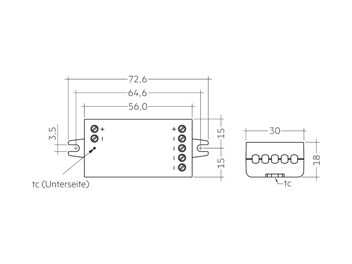 LED-Dimmer Tridonic PWM CV 4CH für 12…24V-Konverter, Bluetooth, RGBW, TW