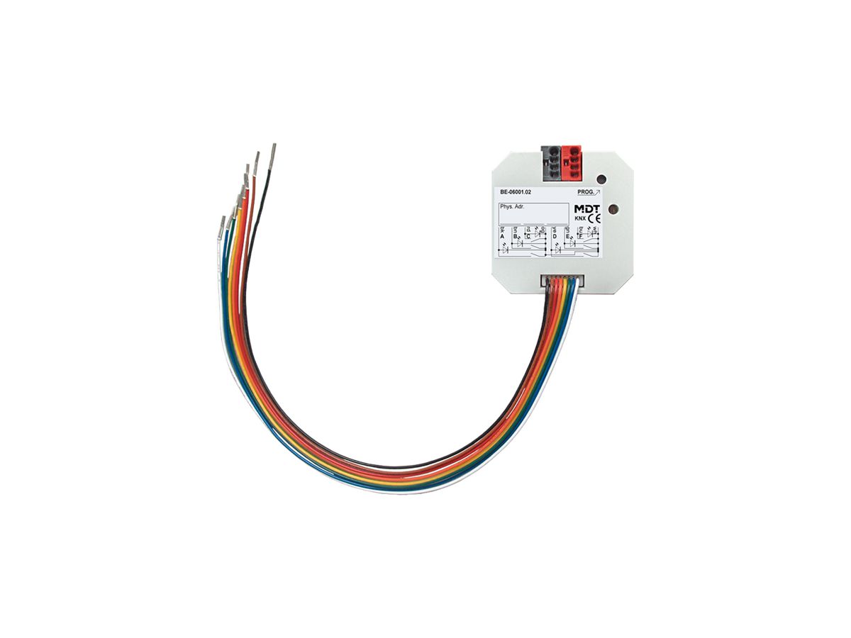 EB-Ein-/Ausgangs-Modul KNX MDT BE-06001.02 6-Kan potentialfreie Kontakte