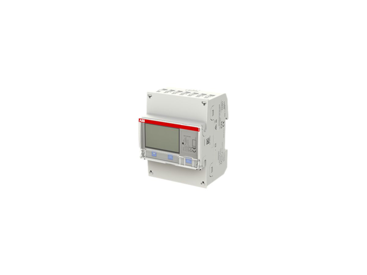 REG-Energiezähler ABB iBus B24 353-600, 3×6A Silber 2DI/2DO M-Bus METAS