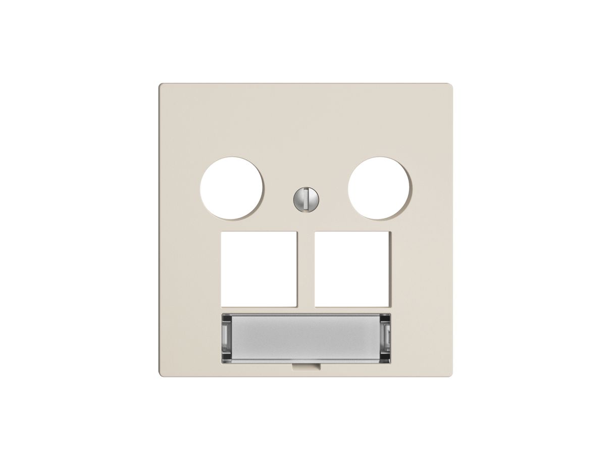 Abdeckset Edue F, f.EASYNET-Multimediadose 5…2000MHz, f.2×RJ45 S-One, crema