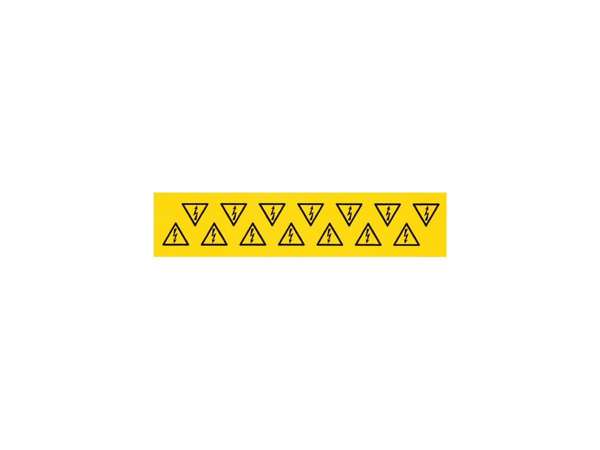 Gerätemarkier-Etikette Weidmüller selbstklebend 200×200mm Blitz im Dreieck, gelb