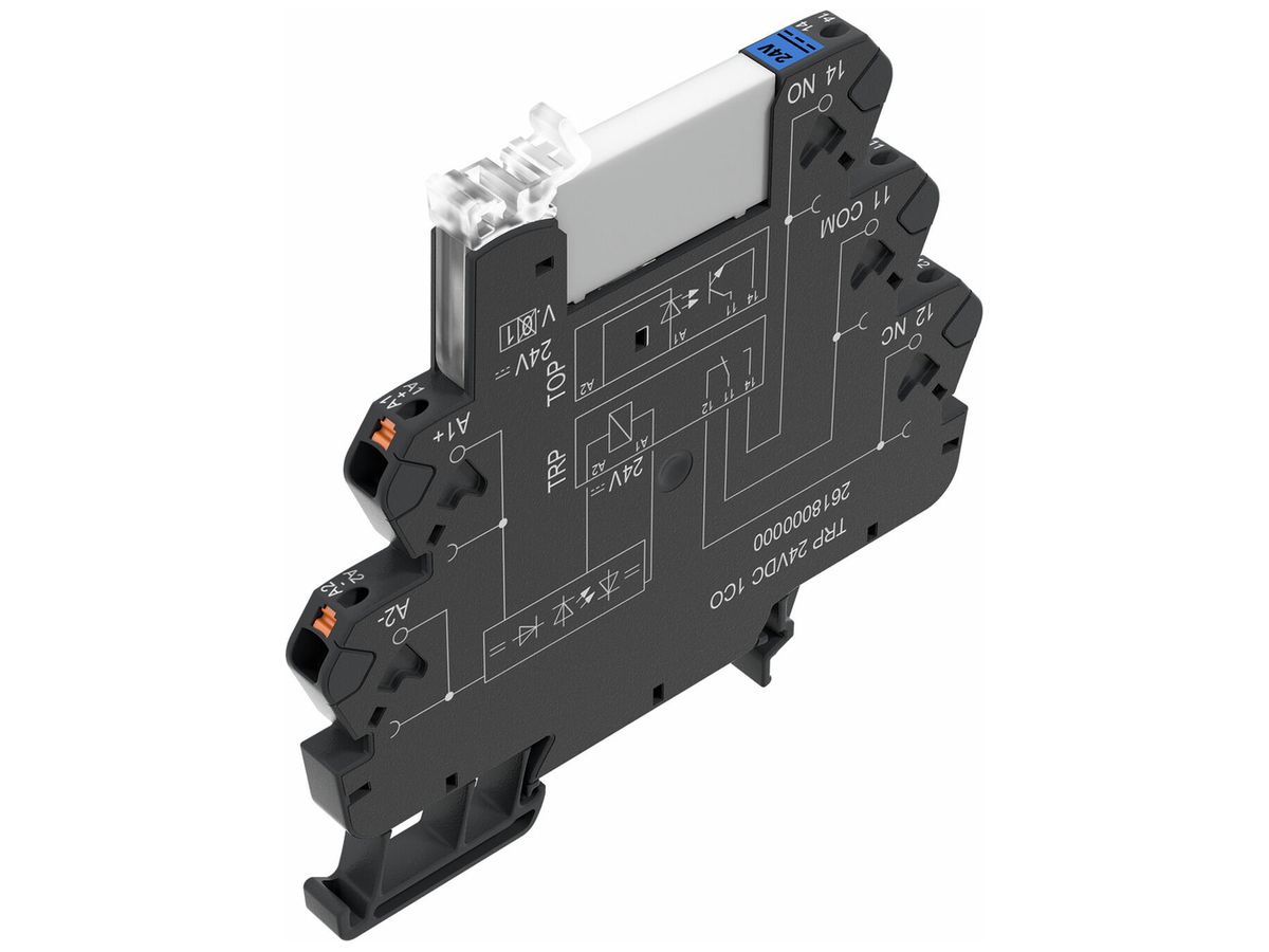 Relaiskoppler WM TRP 24VDC LED grün 1W 250VAC 6A, PUSH IN