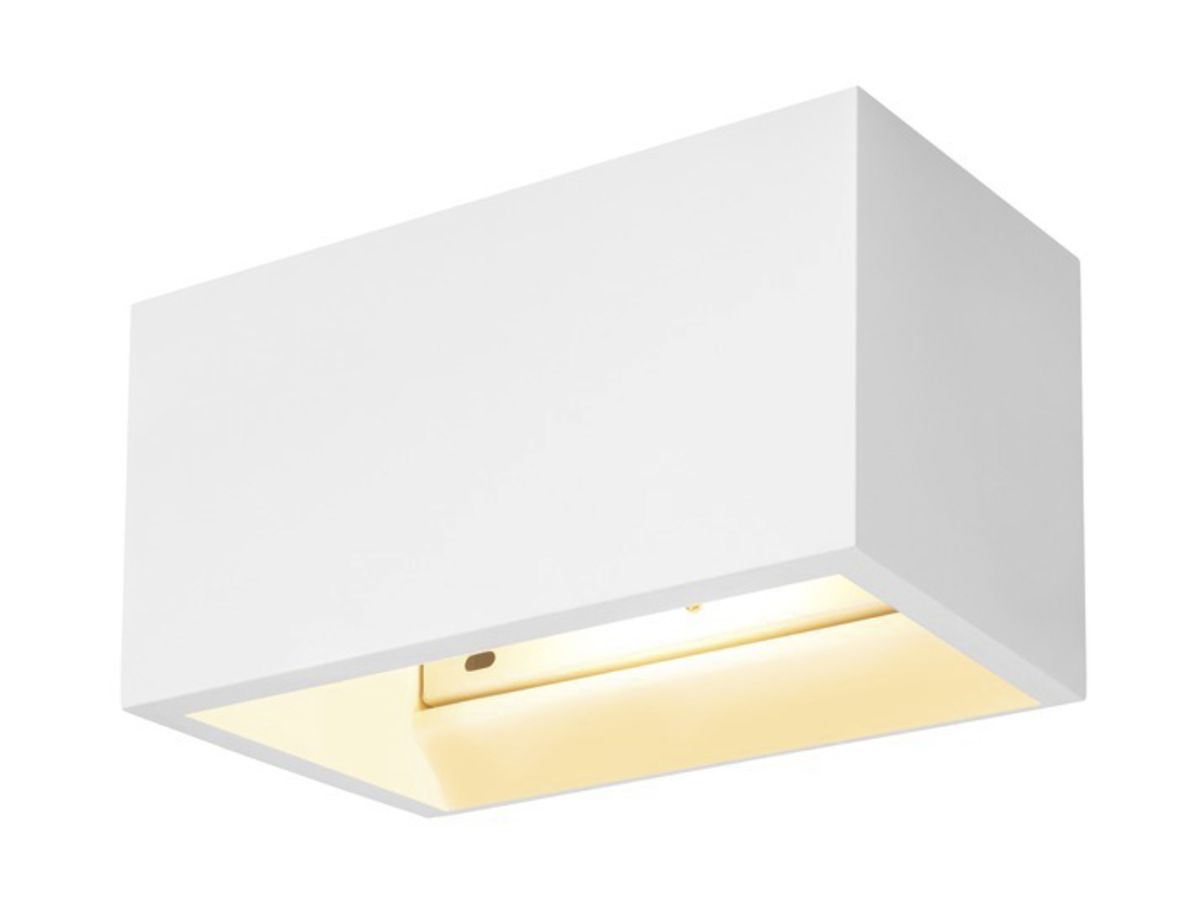 Wandleuchte SLV PLASTRA R7s 20W 190×145×125mm Gips weiss