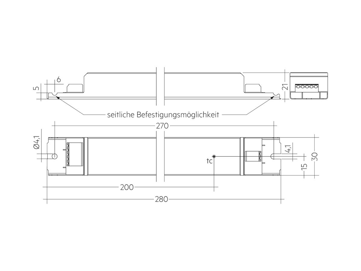LED-Betriebsgerät Tridonic 55…100W 80…220V 250…700mA ON/OFF