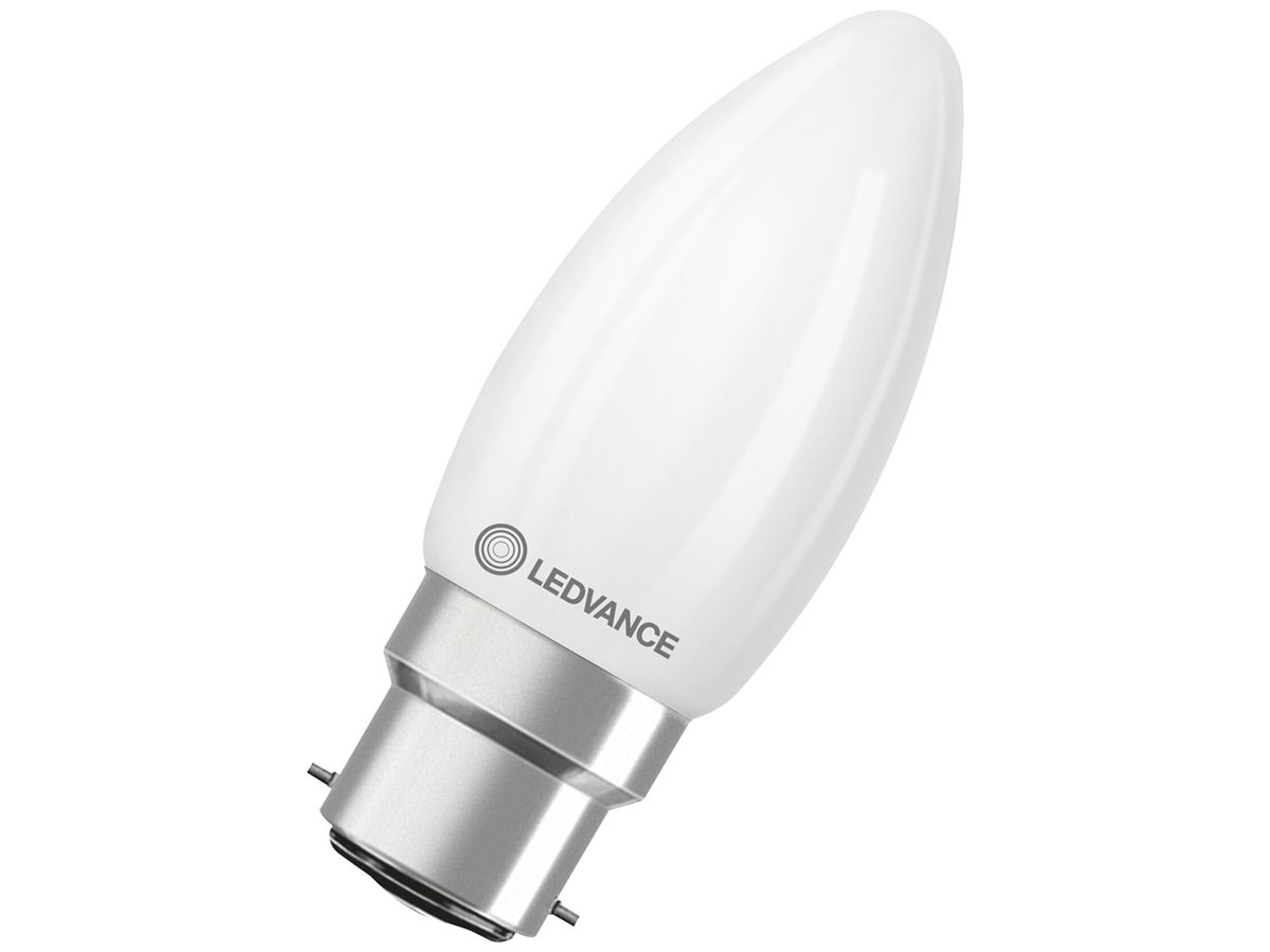LED-Lampe LEDVANCE CLASSIC B B22d 3.4W 470lm 827 DIM B10.5 mattiert Ø35×94mm