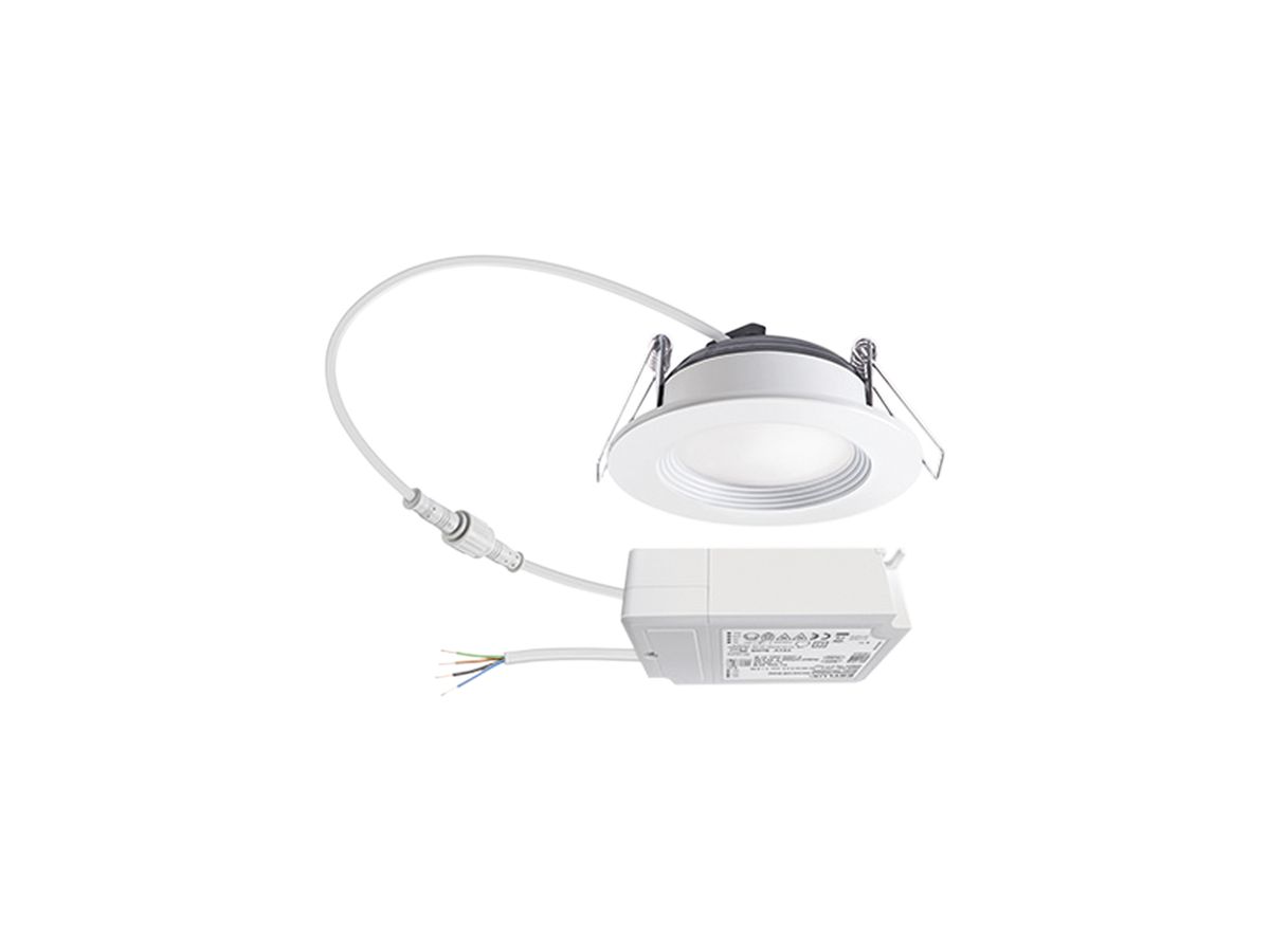 LED-Downlight ESYLUX ELSA-2 Ø98 DALI 5W 3000K, 500lm, weiss