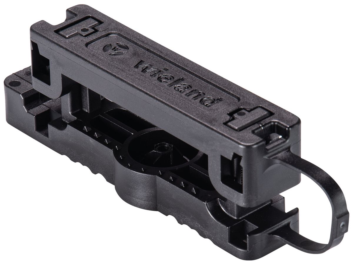 Befestigungsschelle Wieland podis für CON und NRG Bolzen schwarz